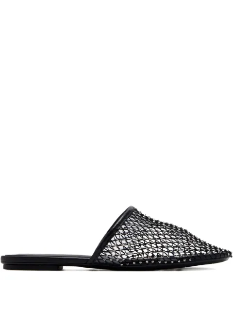 Schutz Mules mit Kristallen