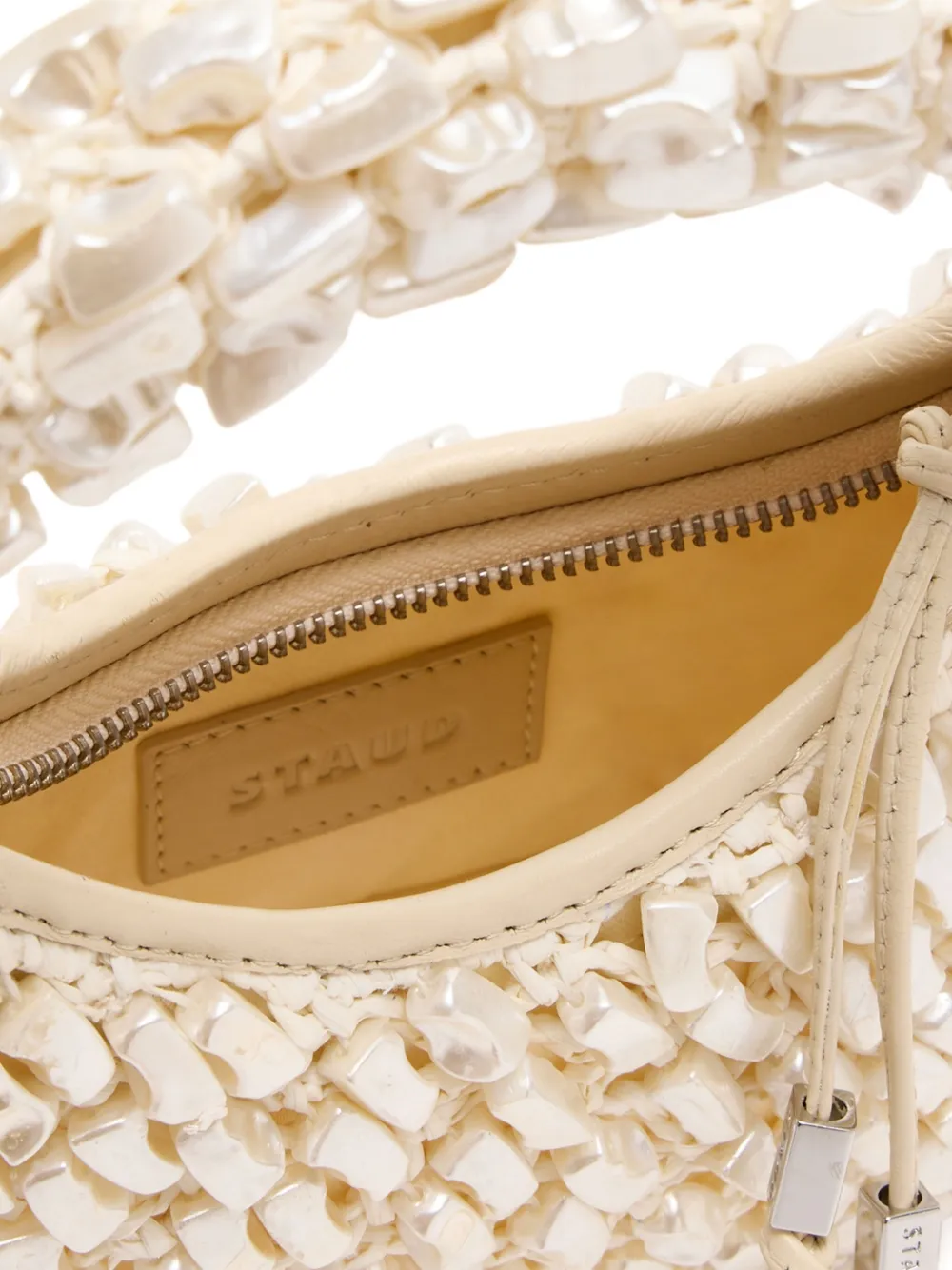 STAUD Reef handtas met kralen - Beige