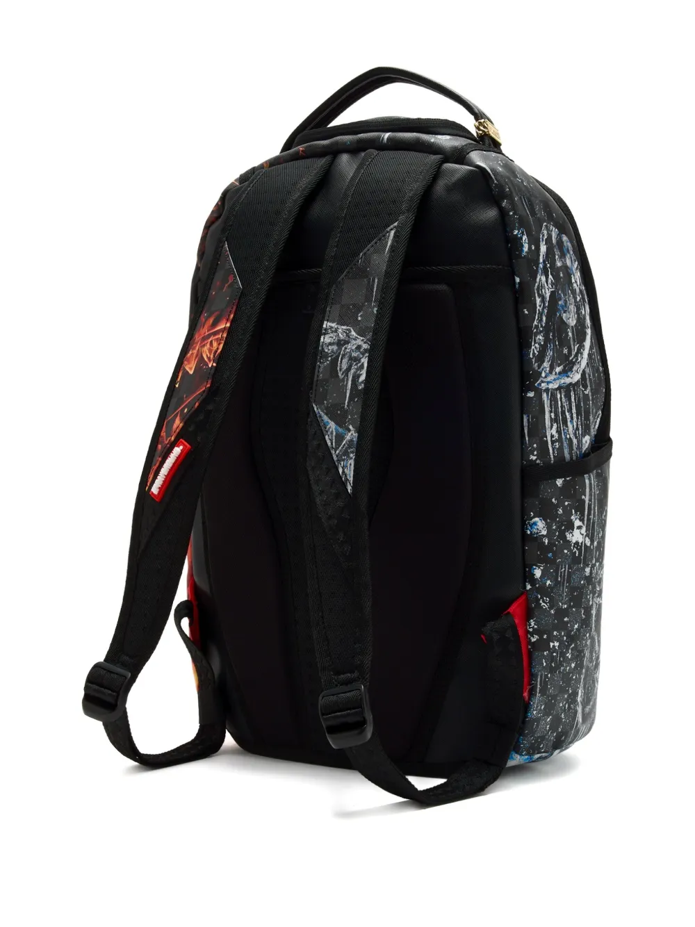 Sprayground Checked-pattern Graphic-print Backpack In Black