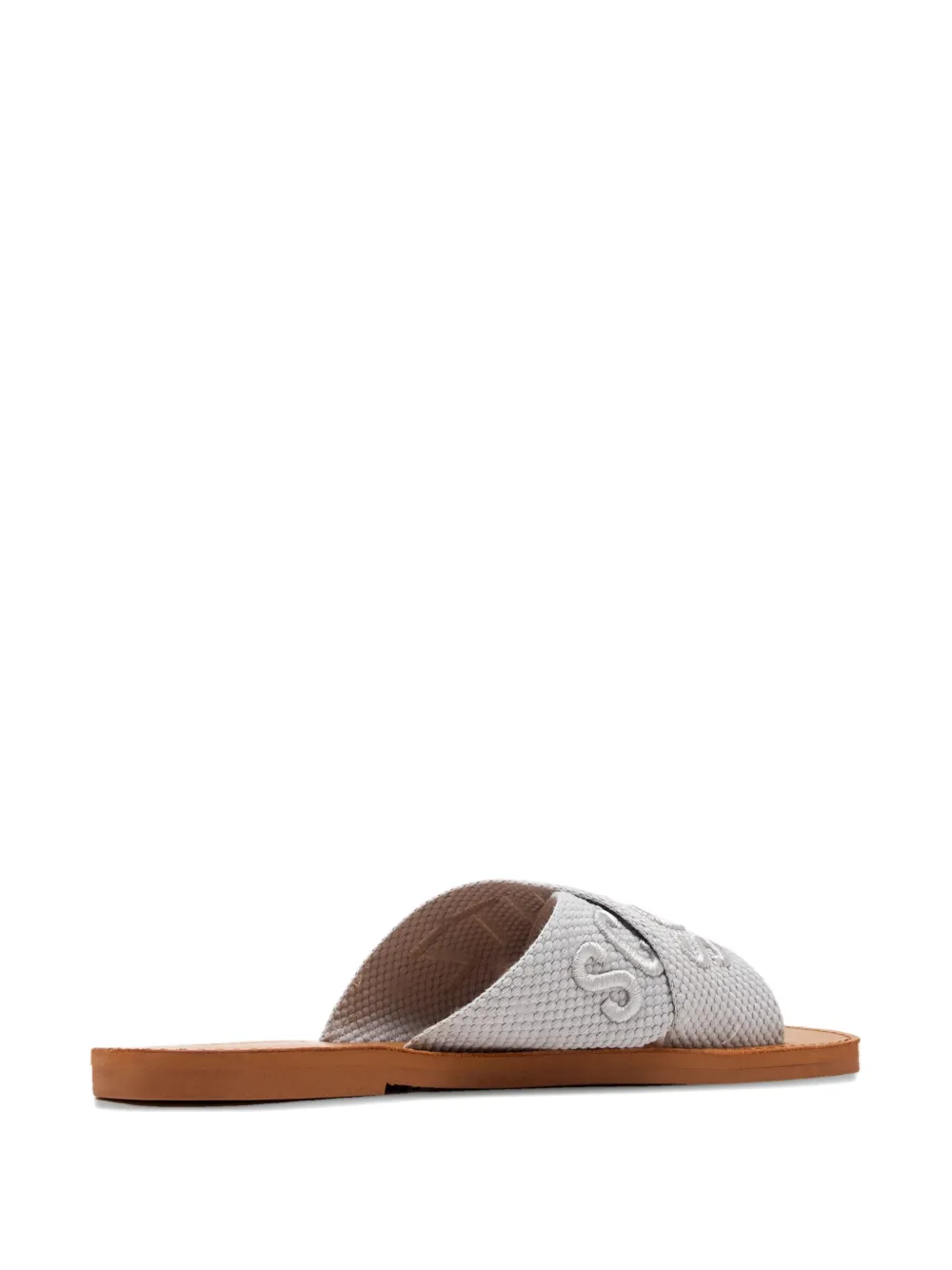 Schutz cross-strap logo sandals Grey