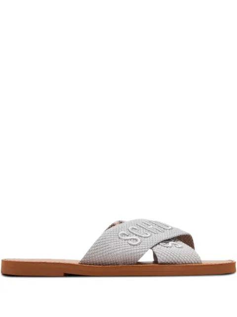 Schutz cross-strap logo sandals