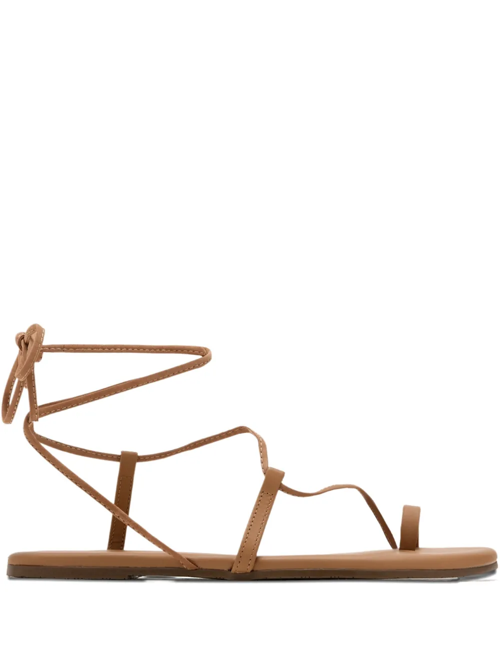 Tkees Jo ankle-tie leather sandals Brown