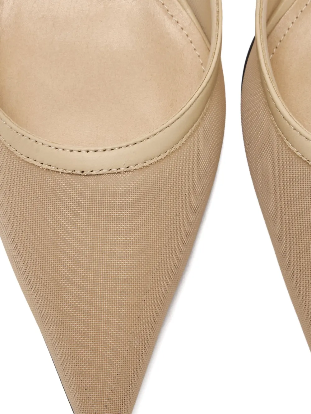 Schutz pointed-toe mesh mules Neutrals