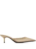 Schutz pointed-toe mesh mules - Neutrals