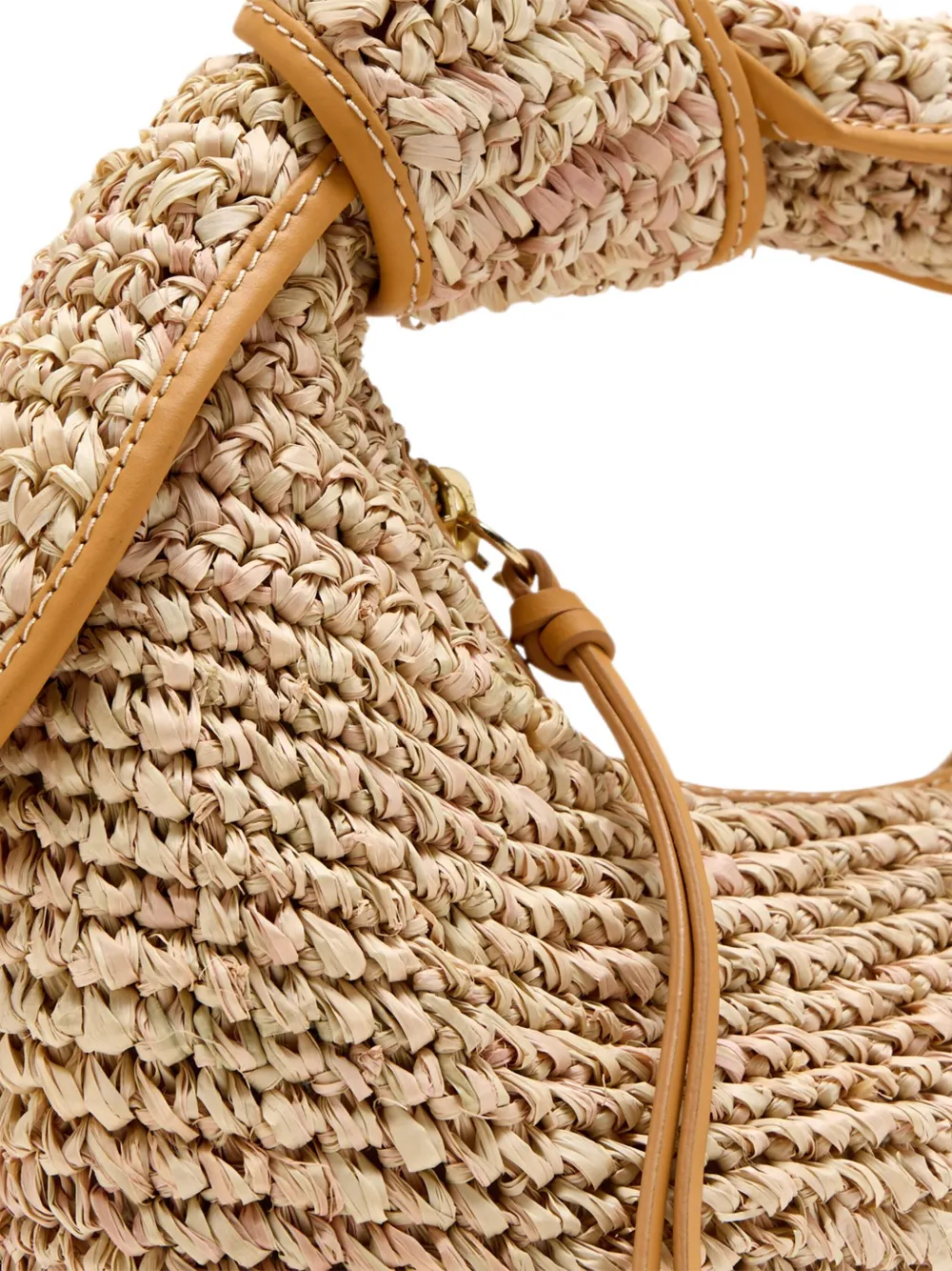 Poolside Raffia shopper met geknoopt detail - Beige