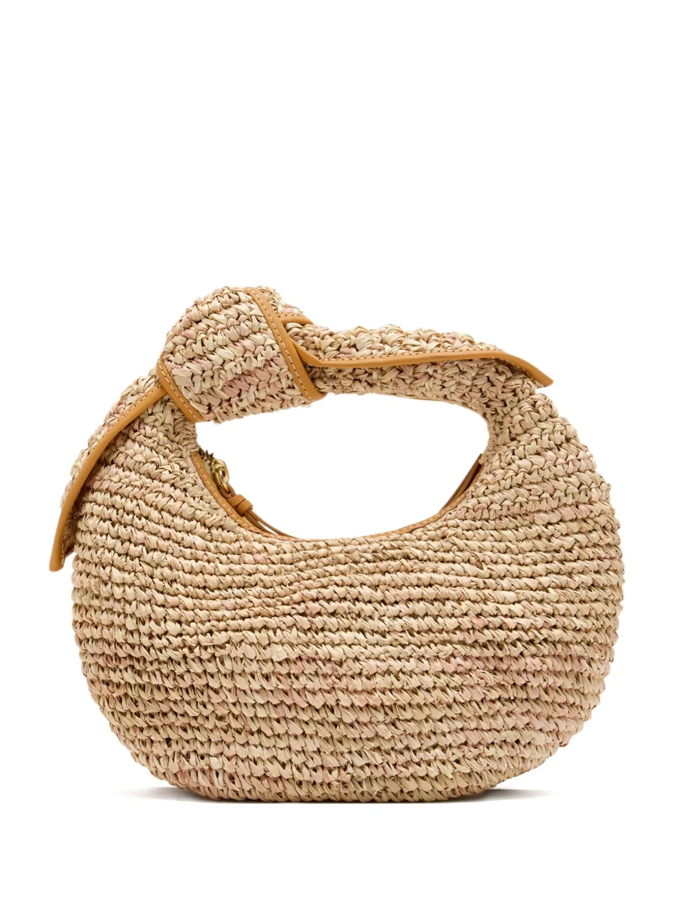 Poolside knotted-detail raffia tote bag | Neutrals | Image 1