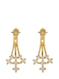 Astrid & Miyu Cosmic crystal-embellished earrings - Gold