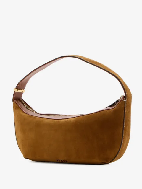 STAUD suede zip-top satchel