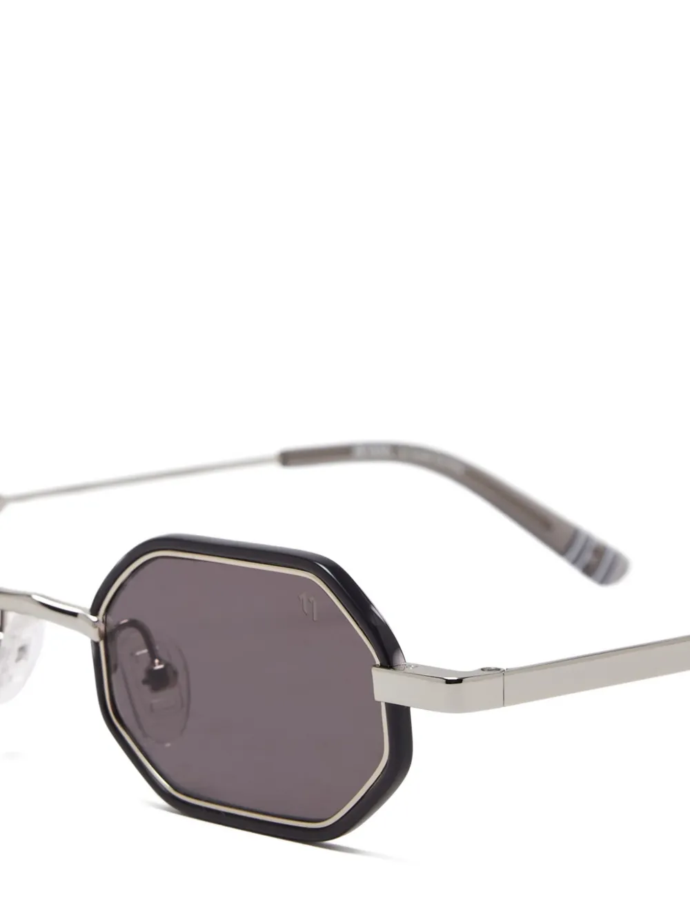 Elleven geometric-frame sunglasses Zwart