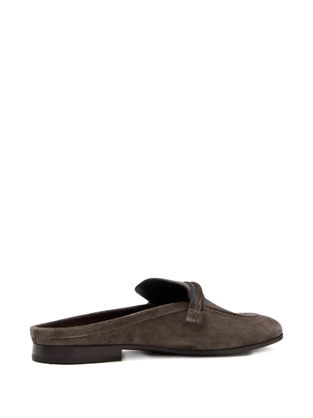 Brunello Cucinelli beaded-embellished suede mules Brown