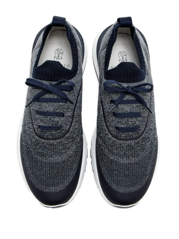 BRUNELLO CUCINELLI ロートップレースアップスニーカー Brunello Cucinelli レースアップ スニーカー | ブルー