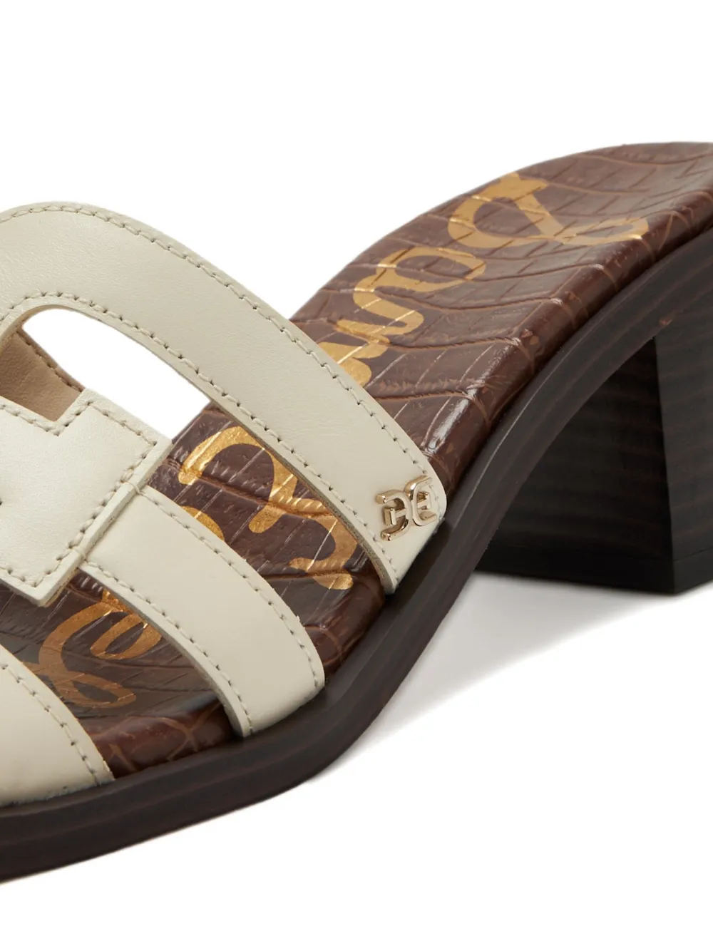 Sam Edelman 45mm Waylon cut-out block-heel sandals Neutrals