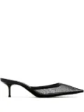 Schutz 60mm mesh pointed-toe mules - Black