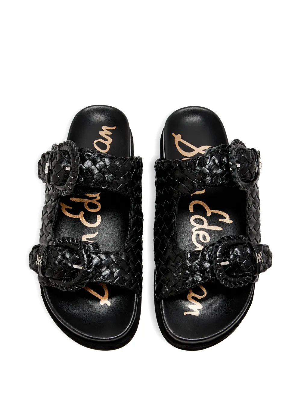 Sam Edelman woven buckle sandals Black