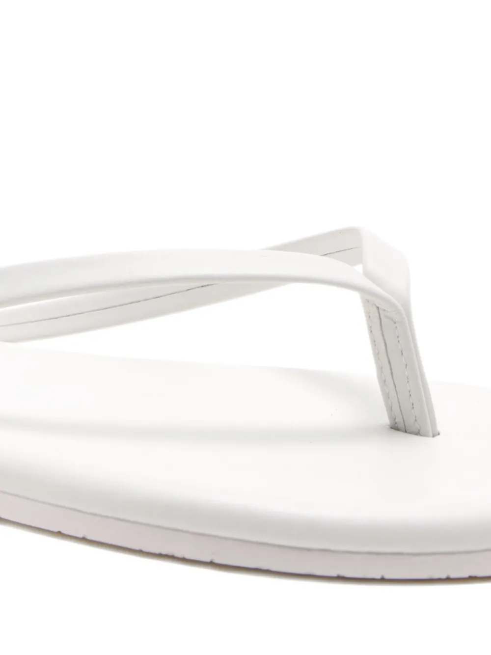 Tkees Platte leren sandalen Wit