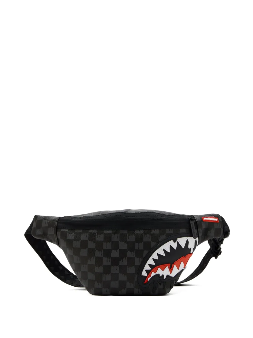 Sprayground shark-face checkered belt bag | Black | Image 1