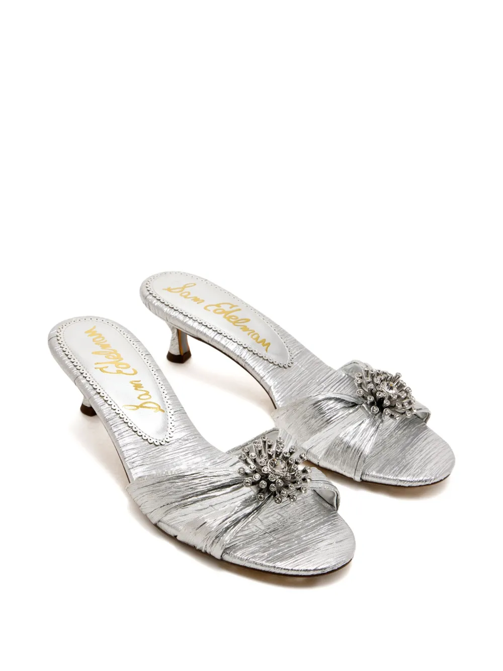 Sam Edelman 45mm Cindie crystal-embellished sandals Grey