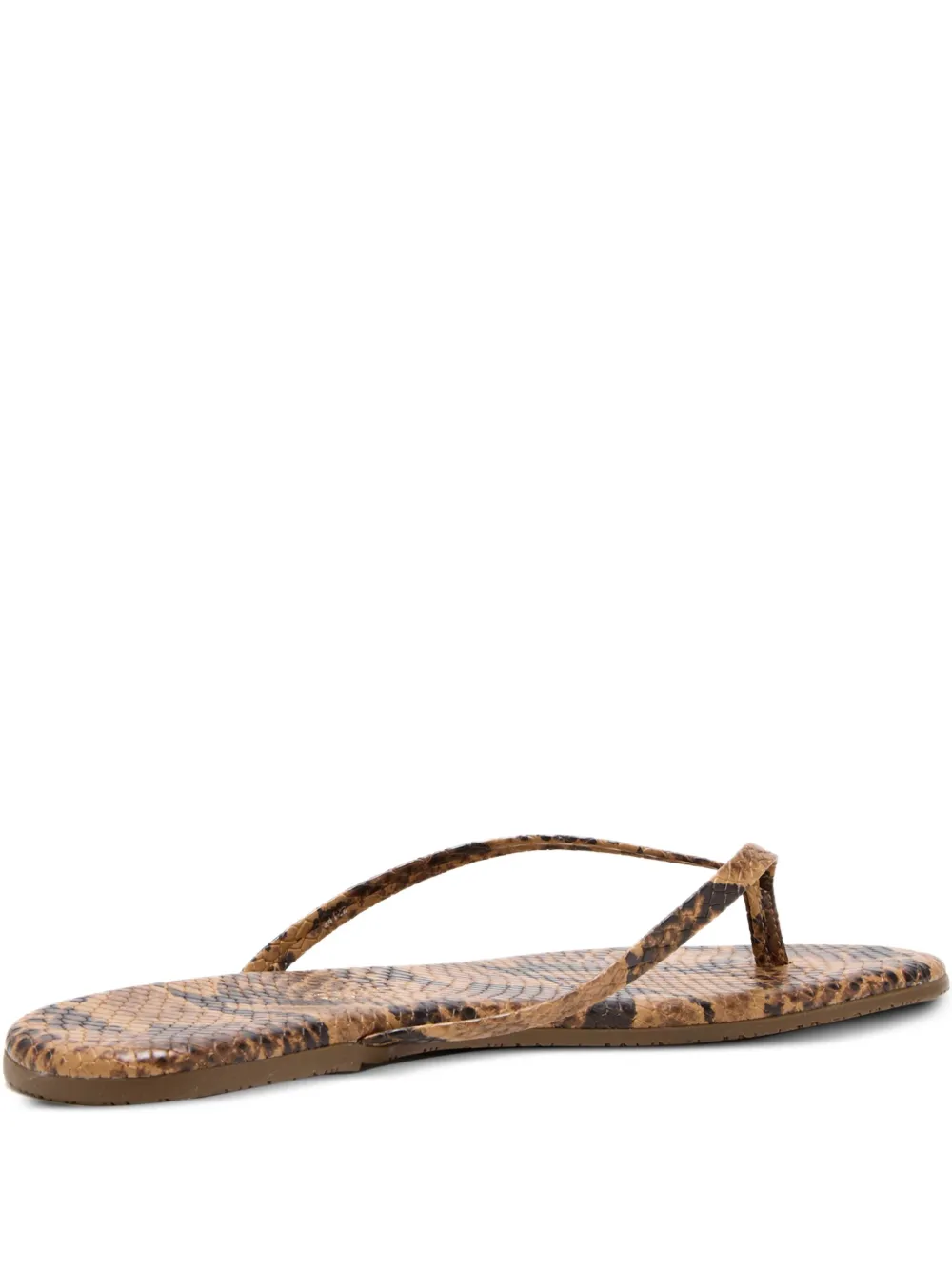 Tkees snakeskin thong sandals Brown