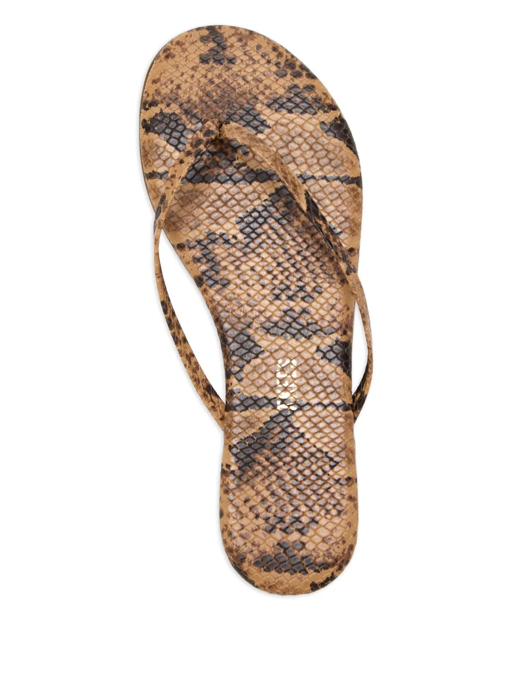 Tkees snakeskin thong sandals Brown