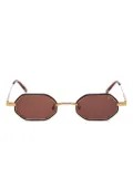 Elleven geometric-frame sunglasses - Gold