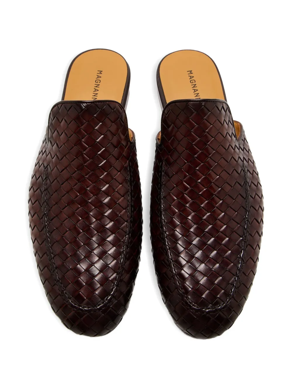 Magnanni woven leather mules Brown