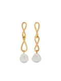 Astrid & Miyu Infinite Pearl earrings - Gold
