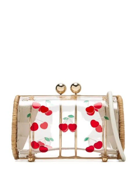 Waiwai Rio petit Baobá Cherry rattan clutch