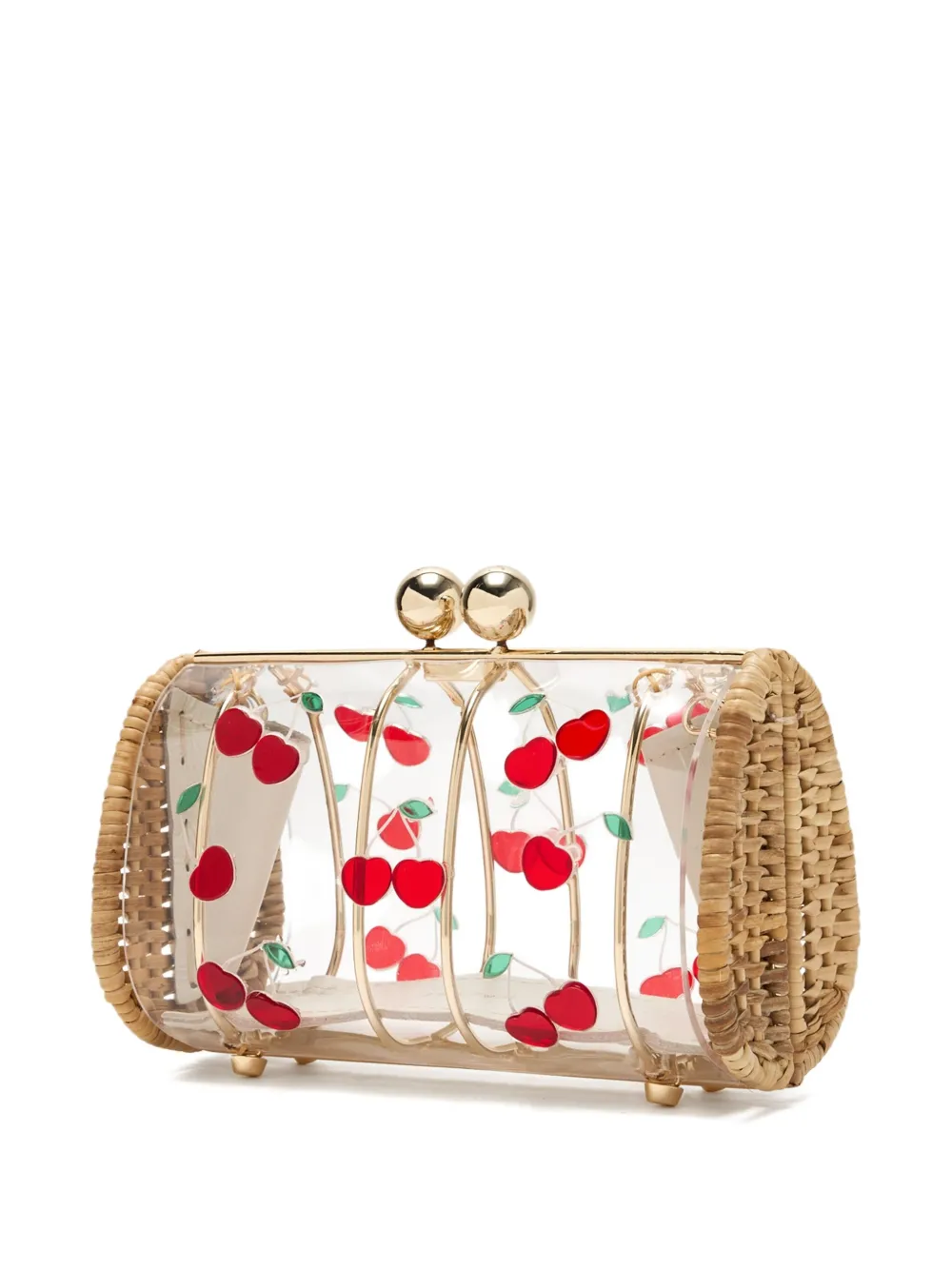 Waiwai Rio petit Baobá Cherry rattan clutch | Image 2