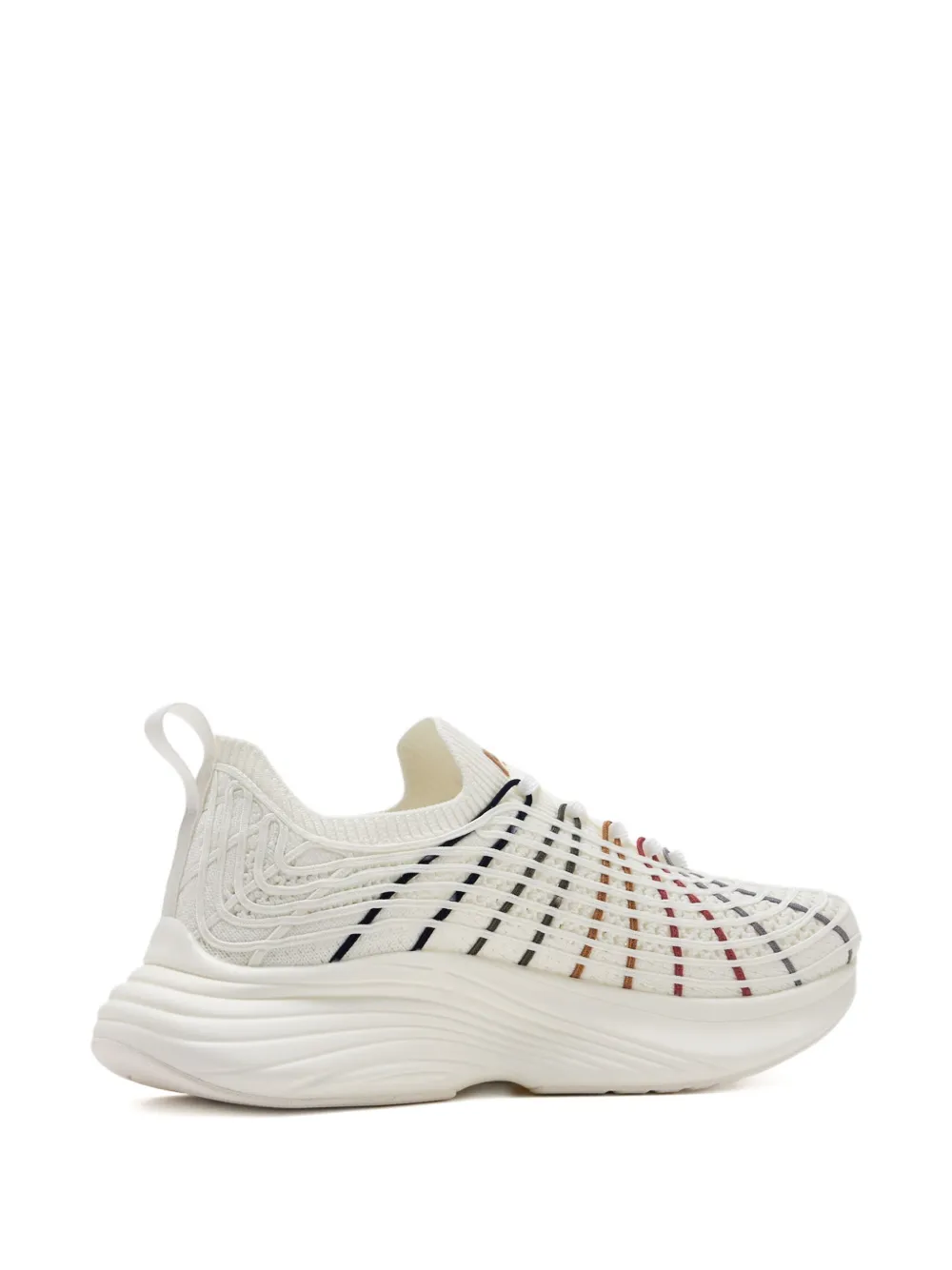 Apl Athletic Propulsion Labs Techloom Zipline Striped Knit Sneakers In White