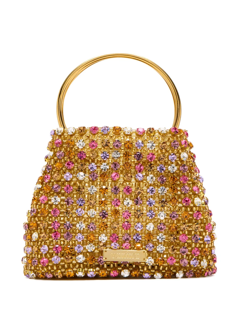 Vanina Diadme Crystal-embellished Tote Bag In Gold