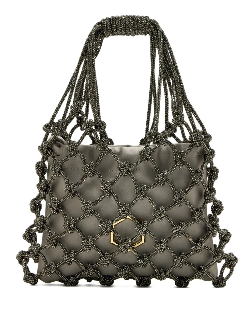 Carrie beaded-net tote bag