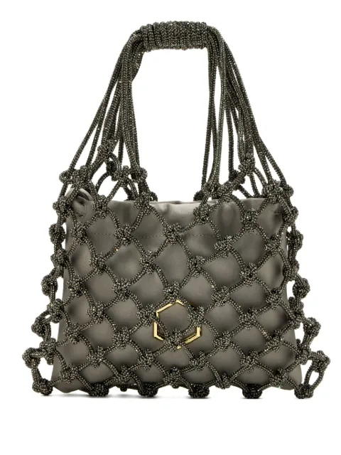 Hibourama Carrie beaded-net tote bag