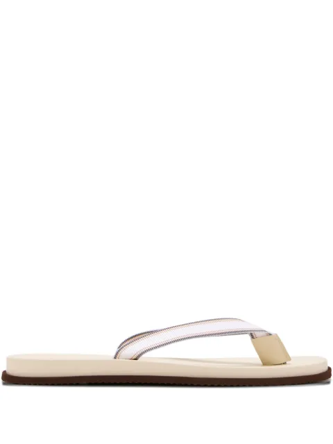 Brunello Cucinelli striped thong sandals