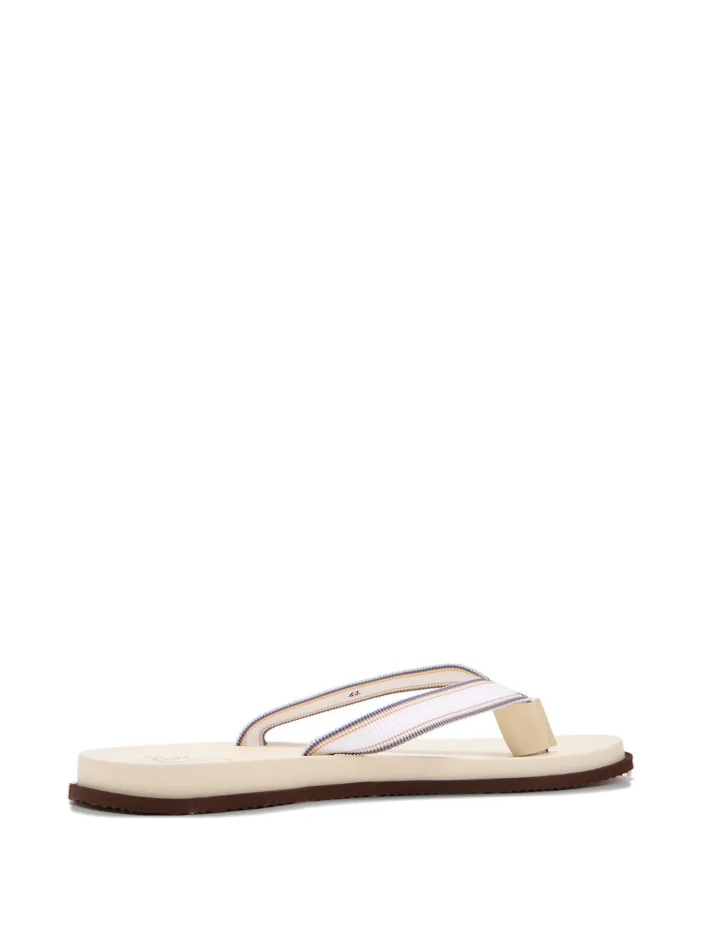 Brunello Cucinelli striped thong sandals Neutrals