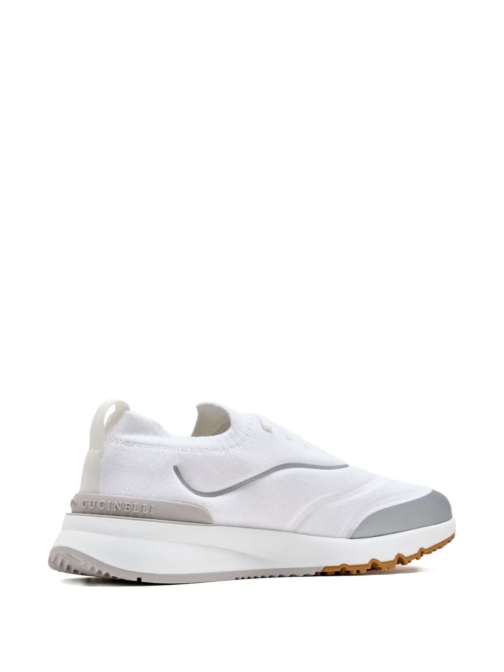 Brunello Cucinelli knit sneakeres White