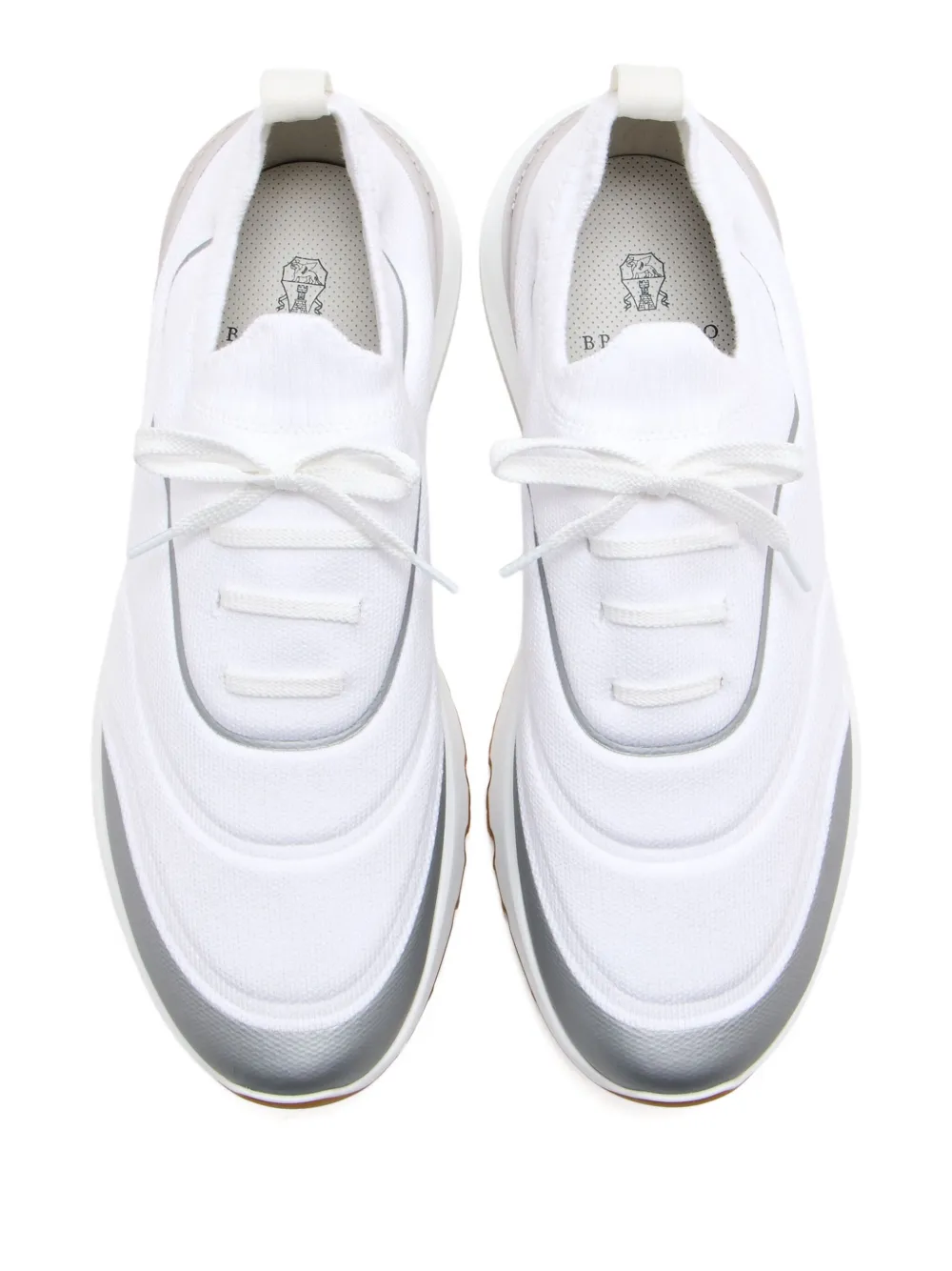 Brunello Cucinelli knit sneakeres White