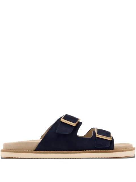 Brunello Cucinelli double-buckle suede sandals