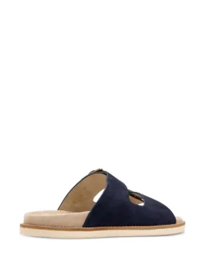 BRUNELLO CUCINELLI ストラップ バックルロゴ スエード サンダル Men's slide sandals and flip flops | Brunello Cucinelli