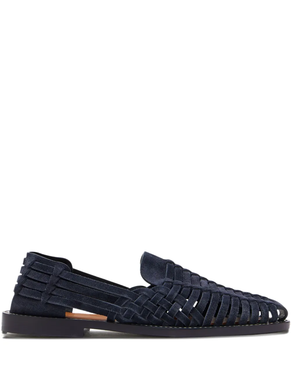 Brunello Cucinelli woven suede loafers Blue