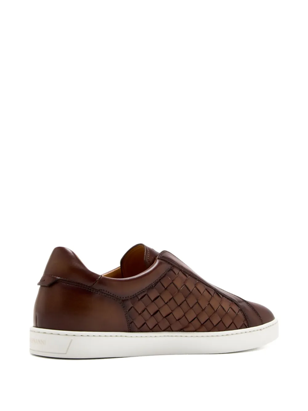 Magnanni woven leather slip-on sneakers Brown