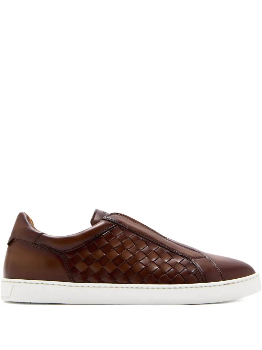 Magnanni woven leather slip-on sneakers Brown