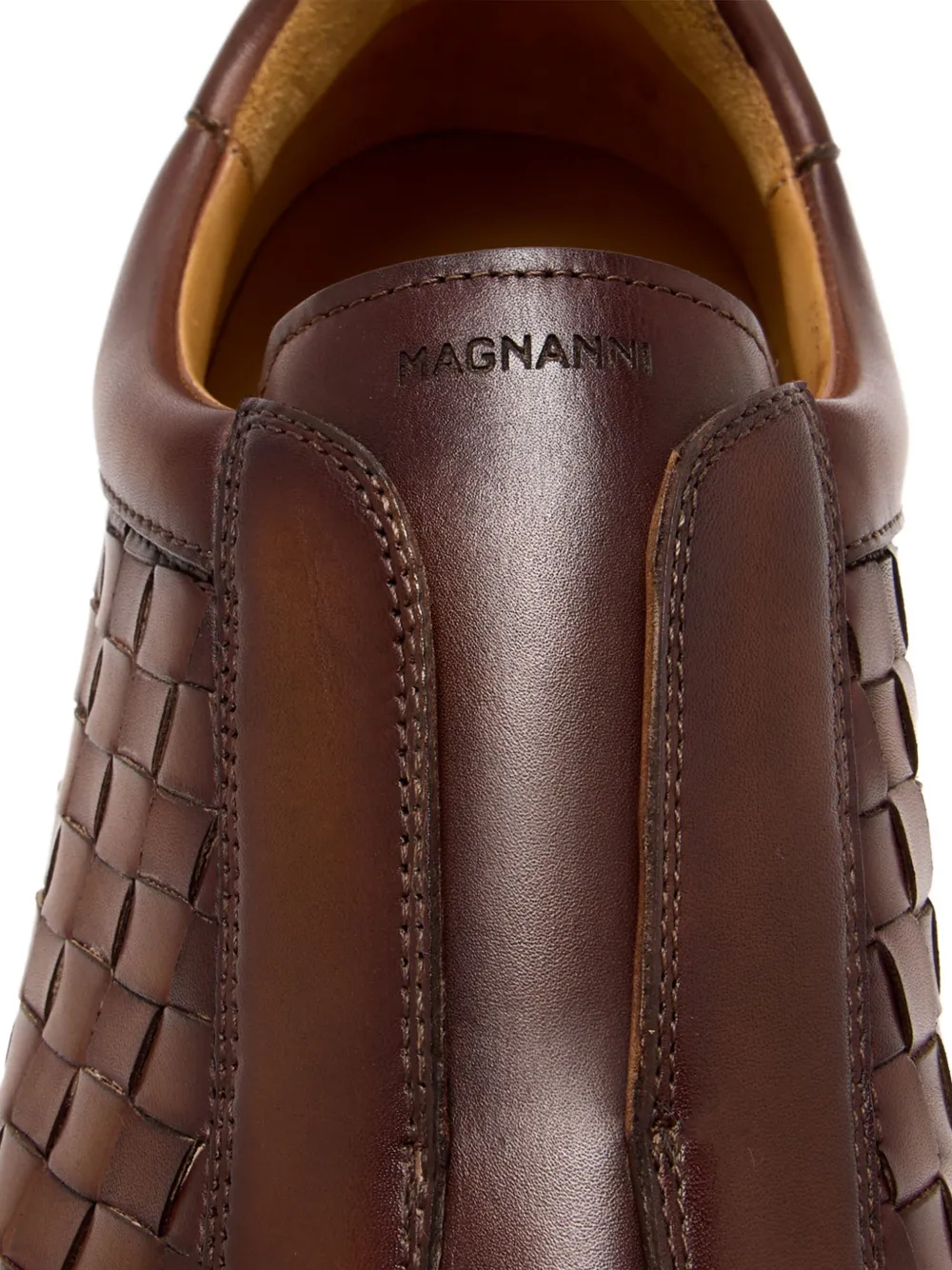 Magnanni woven leather slip-on sneakers Brown