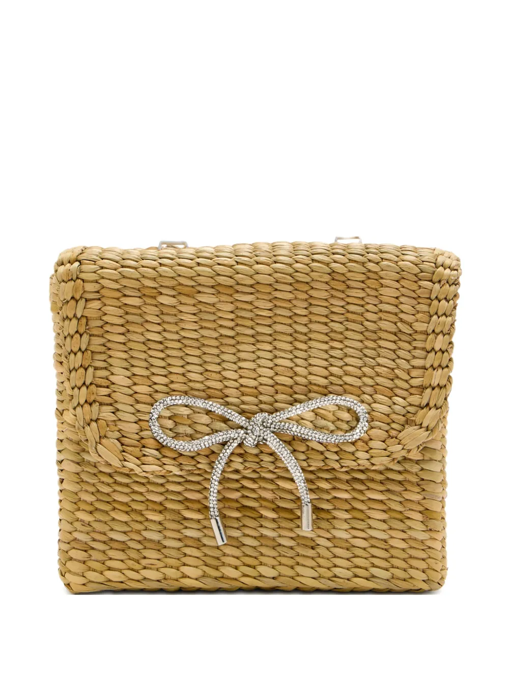 Poolside crystal-bow satchel | Neutrals | Image 1