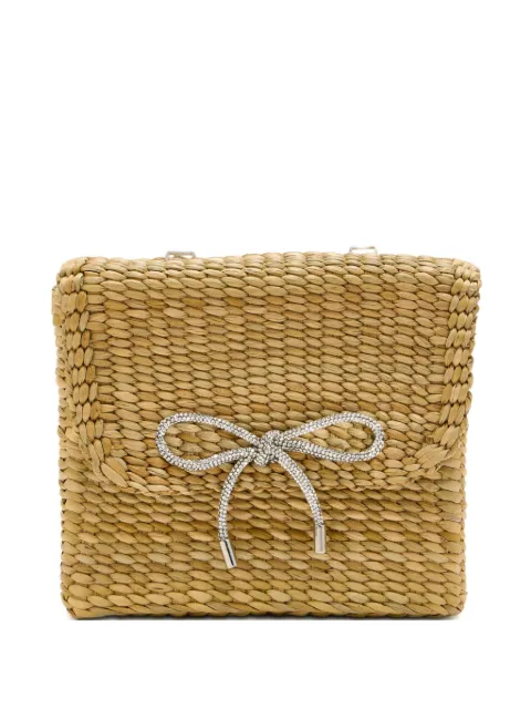 Poolside crystal-bow satchel