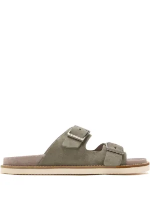 p*o様 BRUNELLO CUCINELLI スエード コンフォートサンダル Brunello Cucinelli - Light Brown Textured Leather Criss