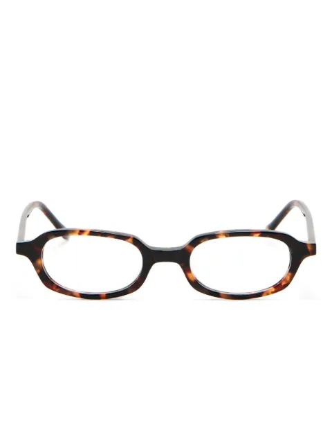 Karen Wazen tortoiseshell rectangle-frame glasses