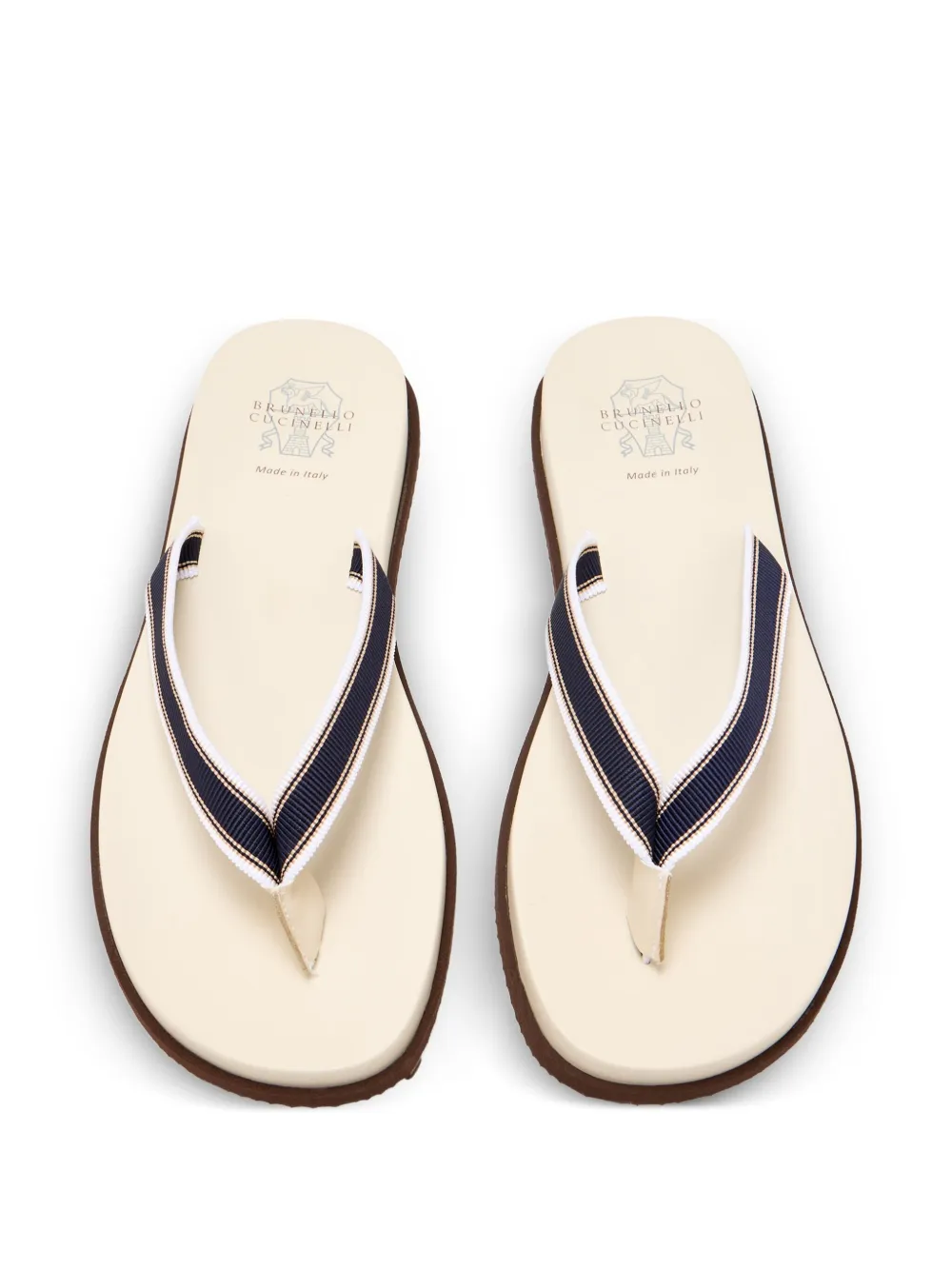 Brunello Cucinelli ribbon-detail flip-flops White