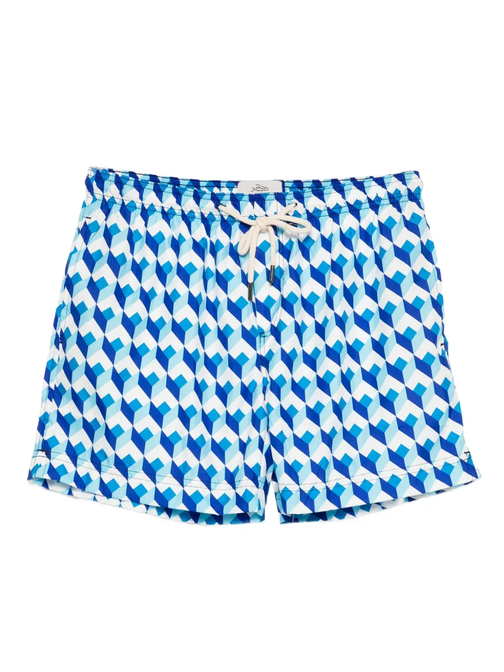 geometric-print swim shorts