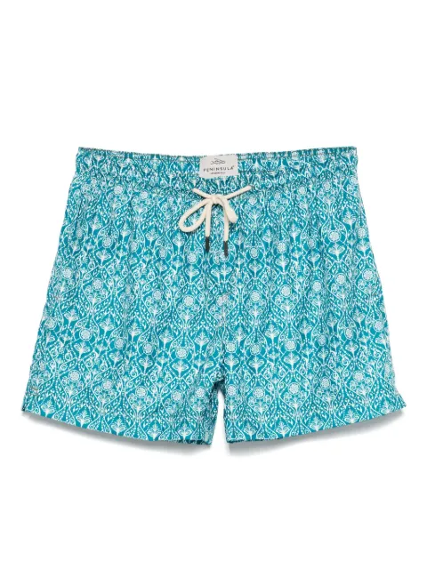PENINSULA SWIMWEAR shorts de playa Arazzo con cordones en la pretina