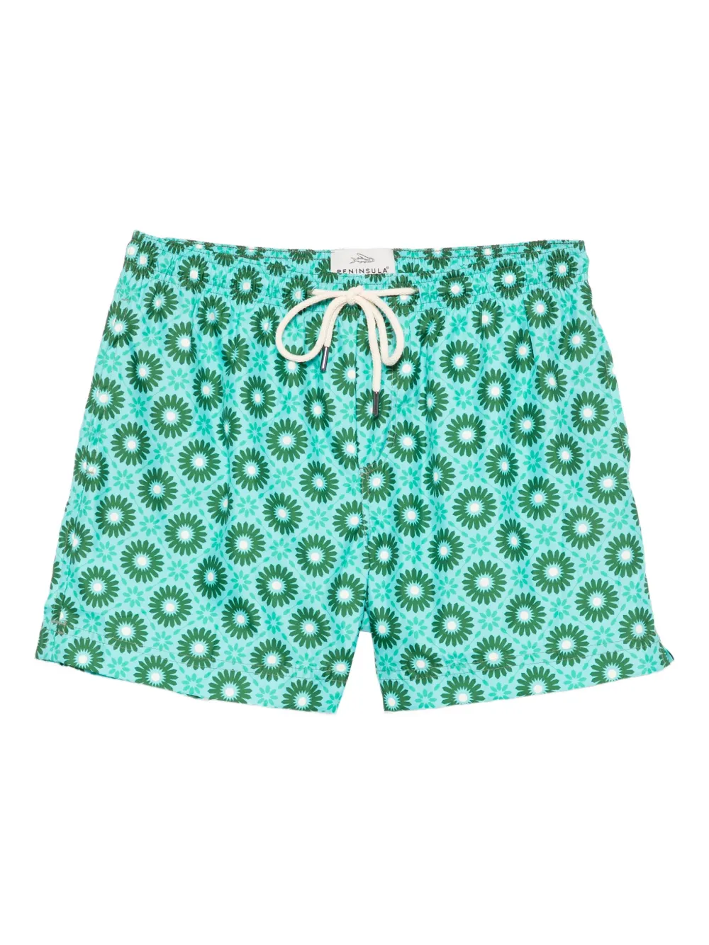 floral-print swim shorts